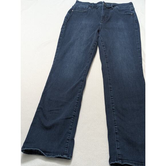 NYDJ Curve 360 Shaper Marilyn Straight Jeans‎ Womens Sz 10 Blue - Picture 1 of 12